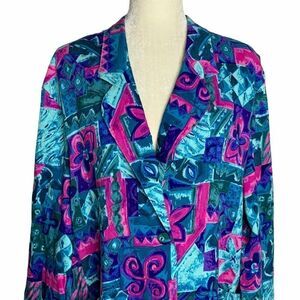 Vintage 90s Rampage Oversized Blazer Jacket M Blue